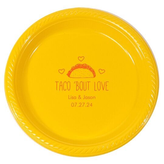 Taco Bout Love Plastic Plates
